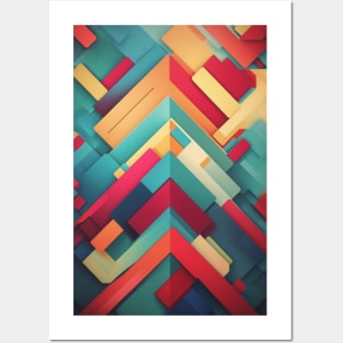 Abstract rhombus background Posters and Art